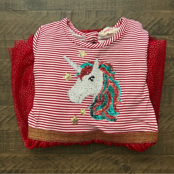 Bmagical | Red&White Striped Tulle Dress - Picture 5 of 6